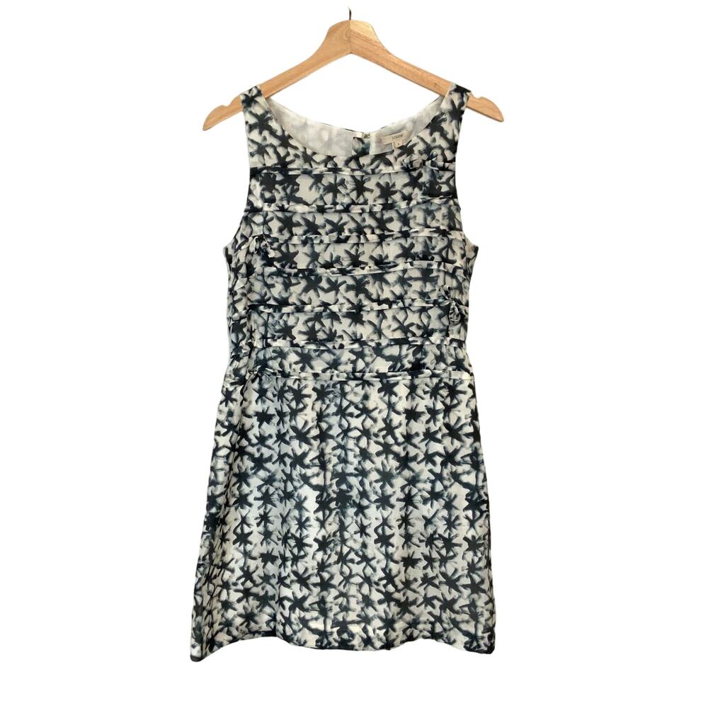 J.Crew Women's Silk Blend Shibori Print Sleeveless Mini Dress Size 8